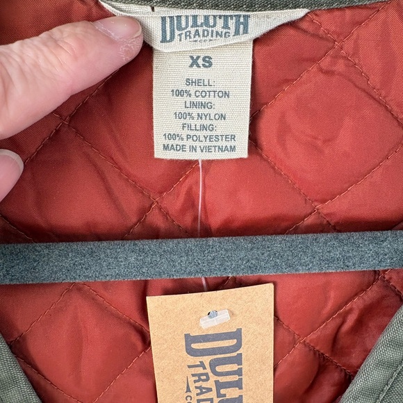 NWT women’s Duluth Trading Olive Green Utility Canvas Vest xs - Picture 4 of 10